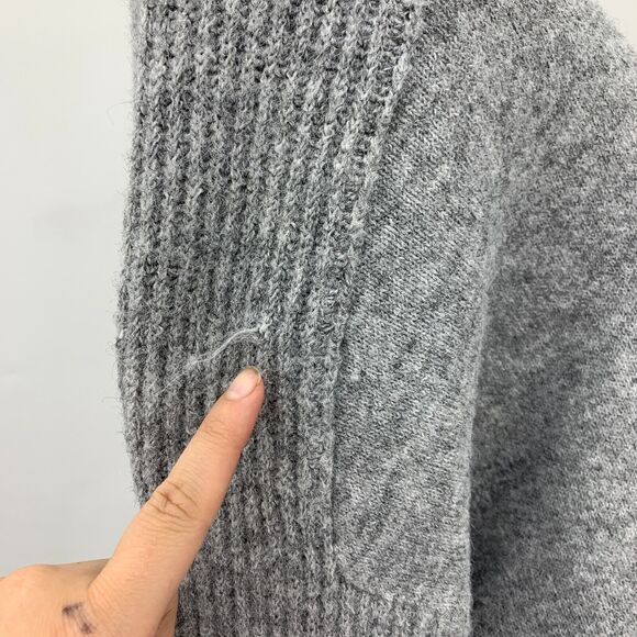 Peyton Jensen Tatum Tunic Sweater Women S Small Gray Turtleneck Pullover Stretch - Picture 7 of 16